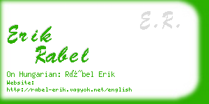 erik rabel business card